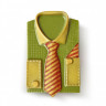 Рубашка с галстуком пластиковая форма