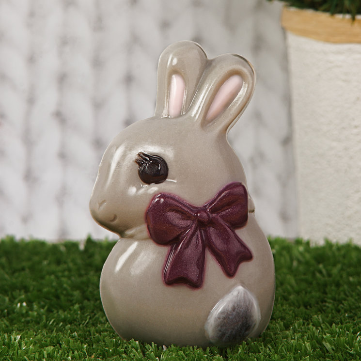 Кролик с бантом форма пластиковая