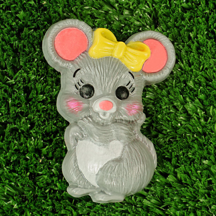 Мышка с бантиком форма пластиковая