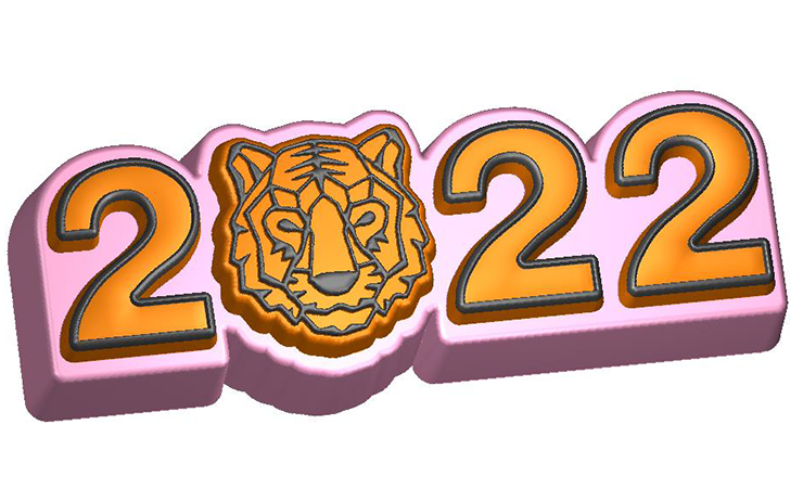 Тигр 2022 форма пластиковая