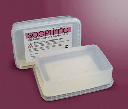 Основа для мыла Soaptima БПО ПРО НП (прозрачная непотеющая) 1 кг.