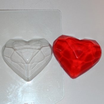 Граненое сердце пластиковая форма