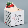 Коробка для мини-букетов «Happy New Year», 12 х 17 х 10 см