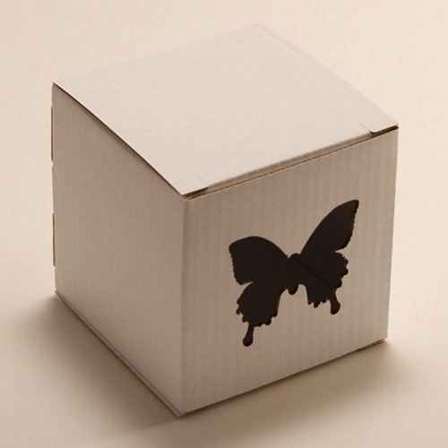 Кубик Бабочка белый